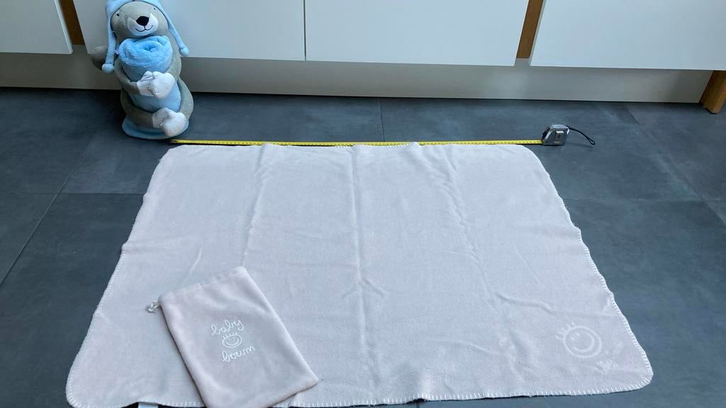 267: 2 reisdekentjes blauw en beige, Ophalen of Verzenden, Zo goed als nieuw, Blauw