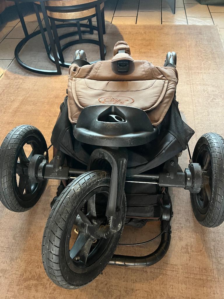Baby Jogger met mand en accessoires, Zo goed als nieuw, Verstelbare duwstang, Ophalen, Kinderwagen