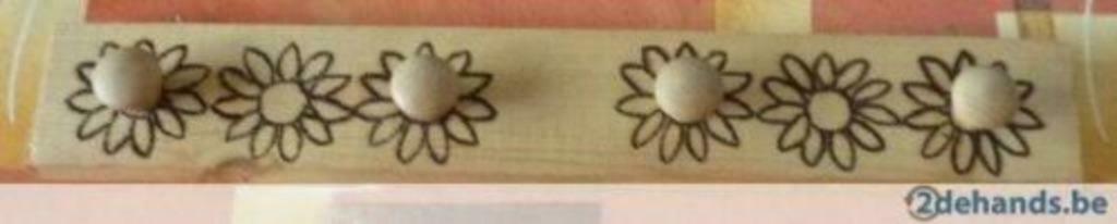 Kapstok met bloemen, Ophalen of Verzenden, Gebruikt, Wandkapstok