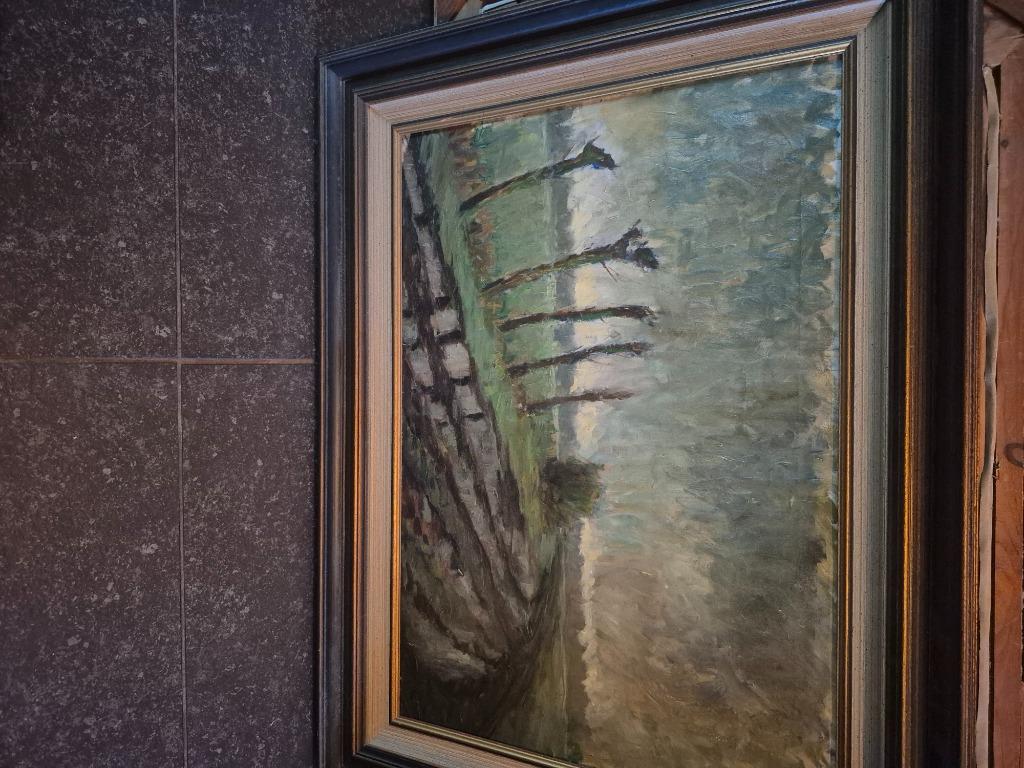 Schilderij B. Tas, Antiek en Kunst, Ophalen