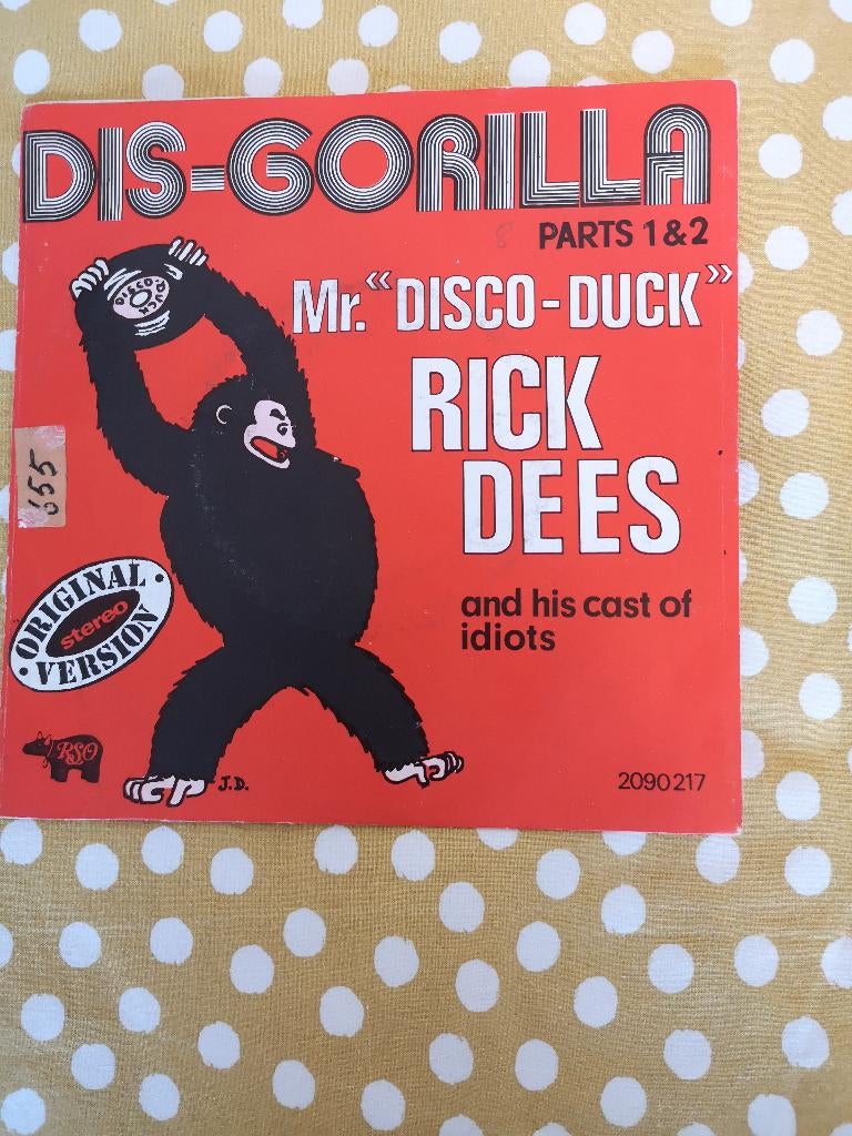 45T DIS GORILLA MR"DISCO_DUCK (post gratuit), Enlèvement ou Envoi, Utilisé