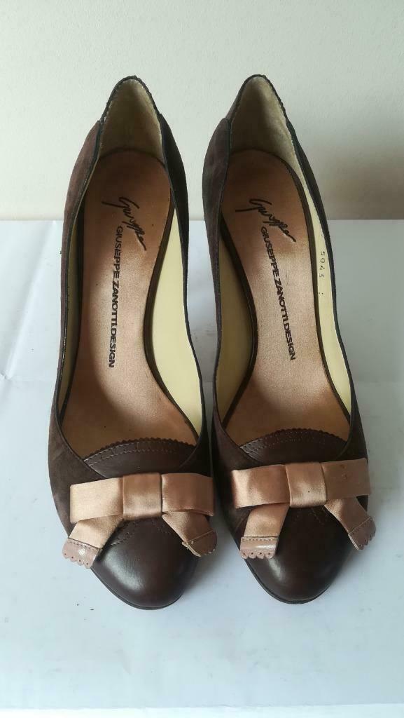 645B* VICINI by GIUSEPPE ZANOTTI full cuir (40), Vicini, Escarpins, Brun, Porté