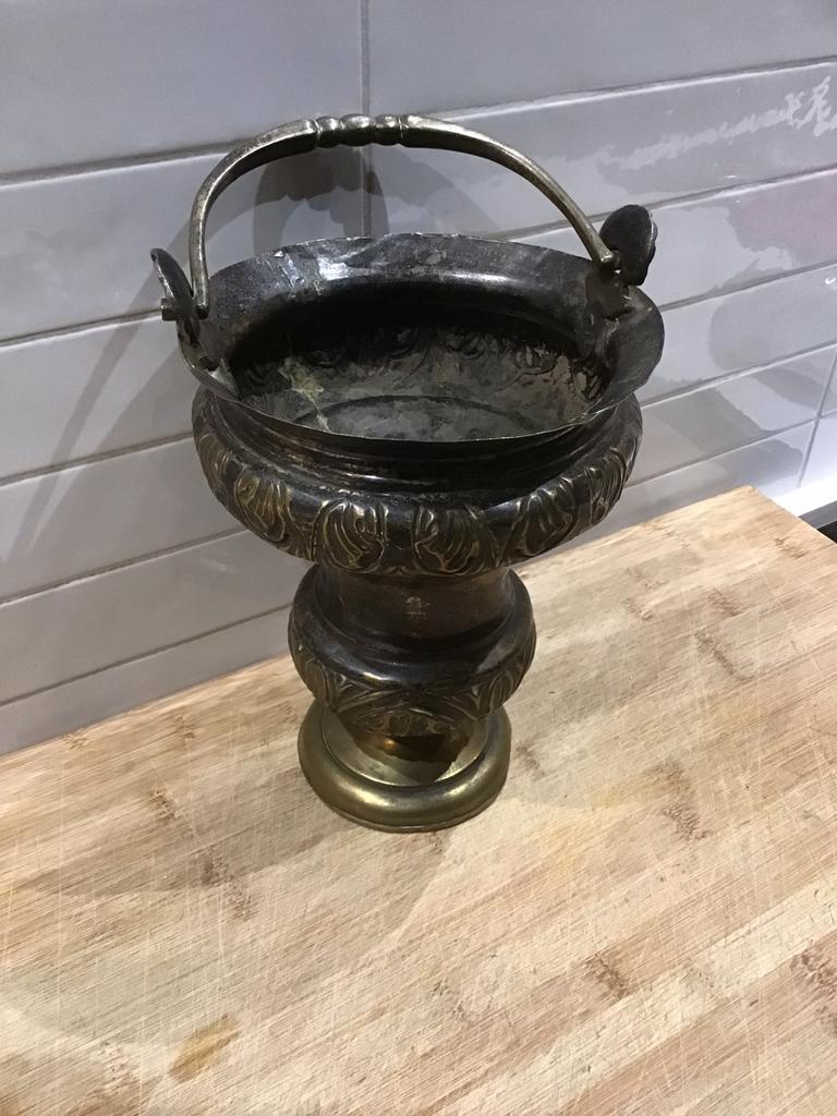 Seau à eau bénite ancien, baril d'eau bénite, original, Enlèvement ou Envoi