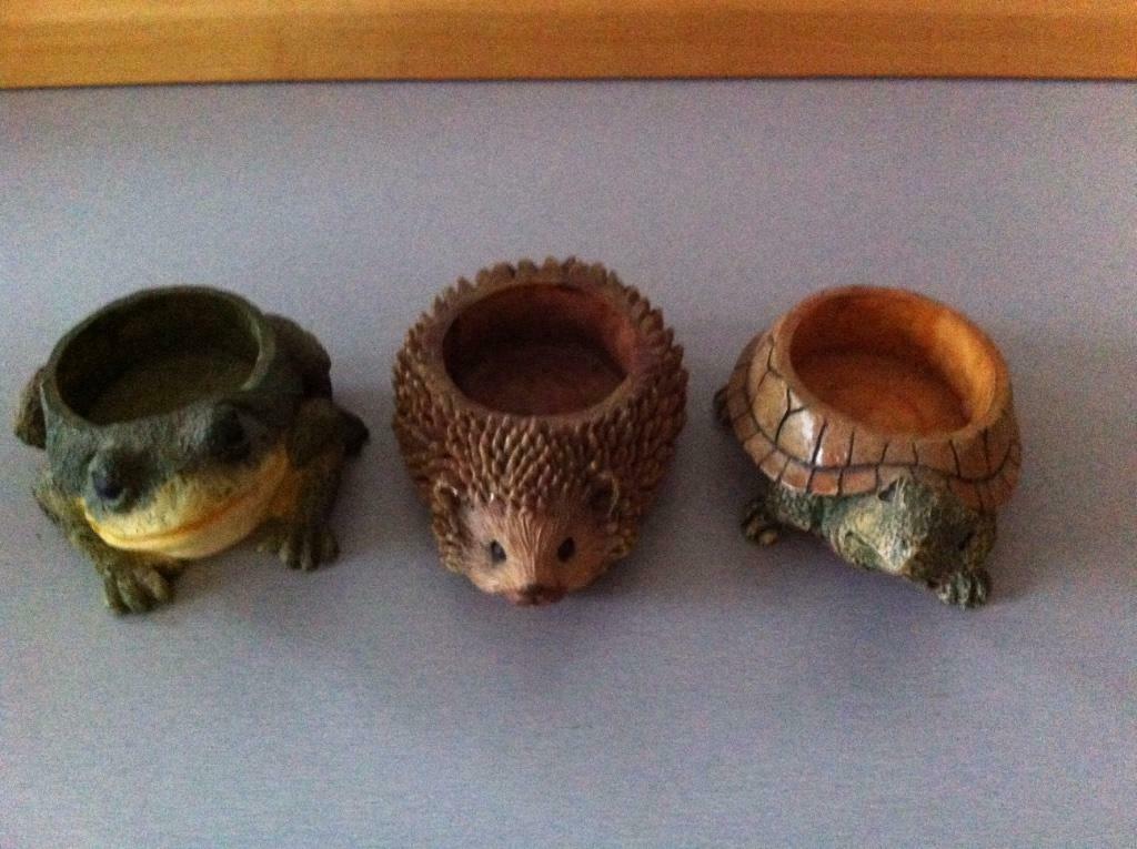 theelichthouders kikker & schildpad, Moins de 25 cm, Enlèvement ou Envoi, Autres couleurs, Comme neuf
