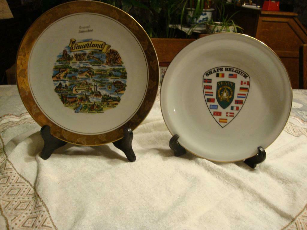 Decoratief porseleinen bord Belgium&Sauerland Bergrade Lüden, Verzamelen, Militaria | Algemeen, Overige soorten, Overige typen