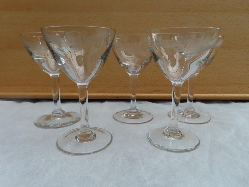 5 verres à liqueur rares antiques KATJE'S BITTER PAR LOT/PIE, Antiquités & Art, Enlèvement ou Envoi