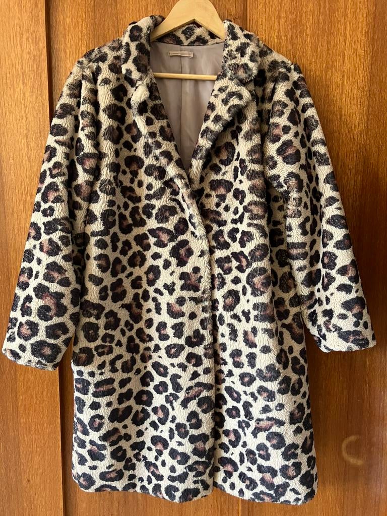 Zachte fuzzy jas leopard, taille unique, Ophalen