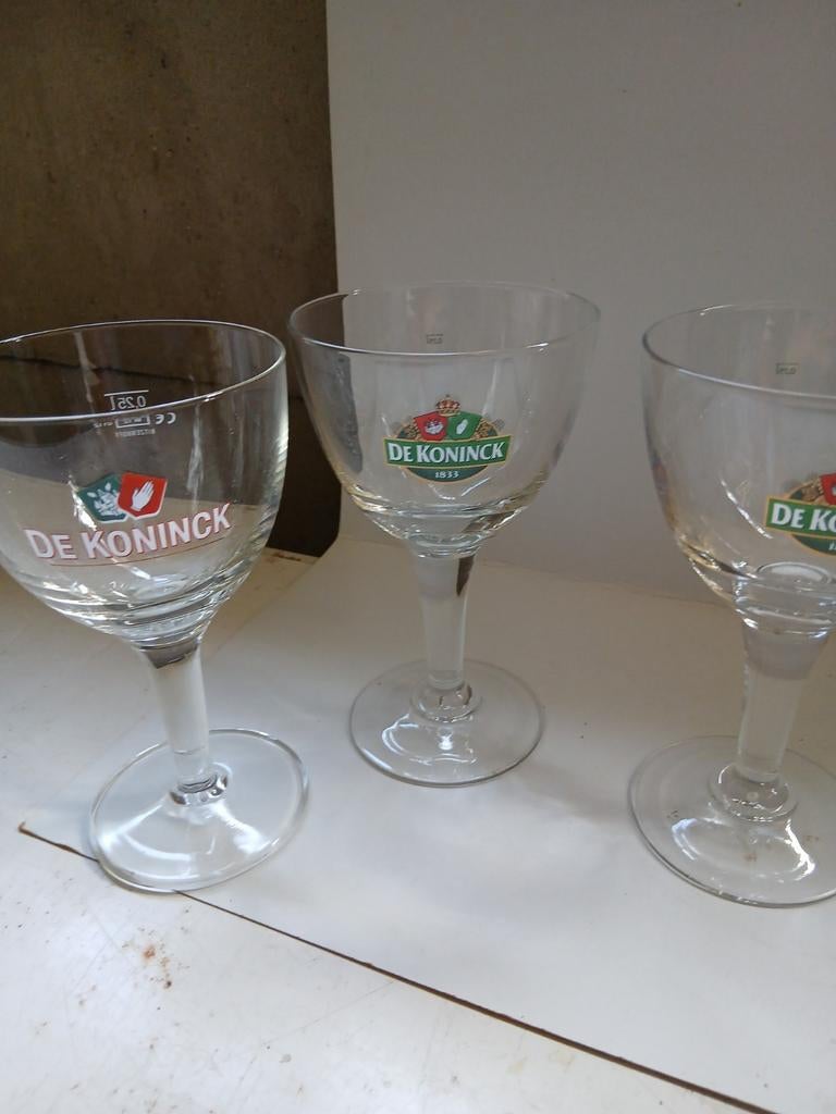 3 vieux verres De Koninck, Enlèvement ou Envoi, Comme neuf