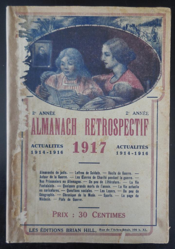 Rétrospective de l'Almanach 1917, Enlèvement ou Envoi, Utilisé