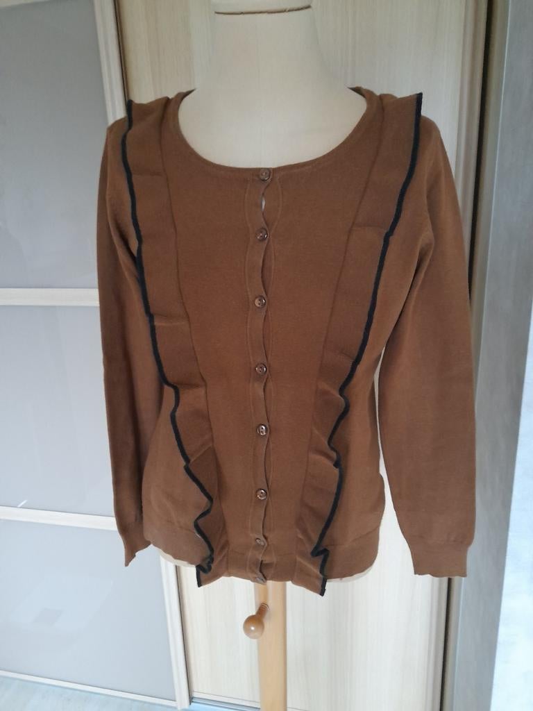 Bruine gilet maat S, Taille 38/40 (M), Enlèvement ou Envoi, Bel & Bo, Comme neuf