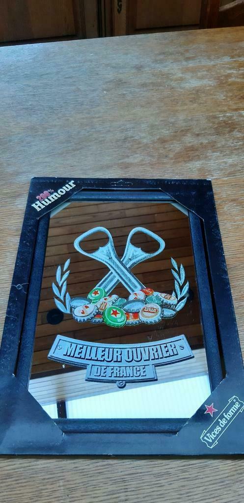 Cadre avec bière miroir publicitaire, Collections, Enlèvement ou Envoi, Neuf, Panneau publicitaire