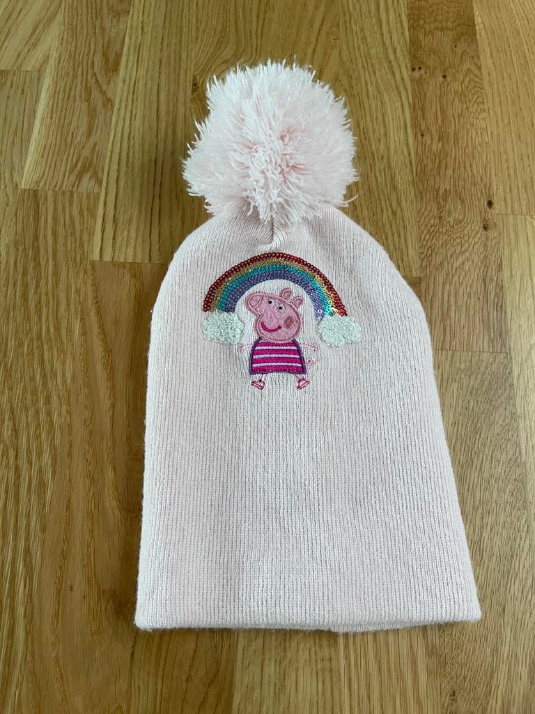 Bonnet rose Peppa Pig t.104, Kinderen en Baby's, Kinderkleding | Mutsen, Sjaals en Handschoenen, Gebruikt, Meisje, H&M, 104 of kleiner
