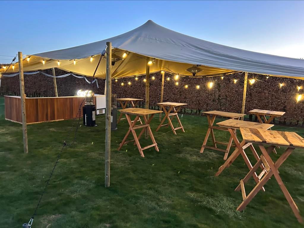 Stretchtent 10m op 6m te huur, Tuin en Terras, Partytenten, Zo goed als nieuw, Ophalen