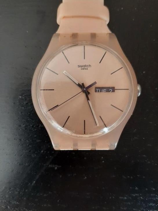 SWATCH skin roos 41mm, Ophalen of Verzenden, Zo goed als nieuw