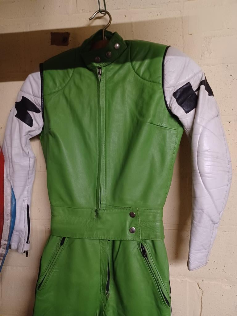 Kawasaki origineel motorpak leder vintage retro jaren '70'80, Ophalen of Verzenden