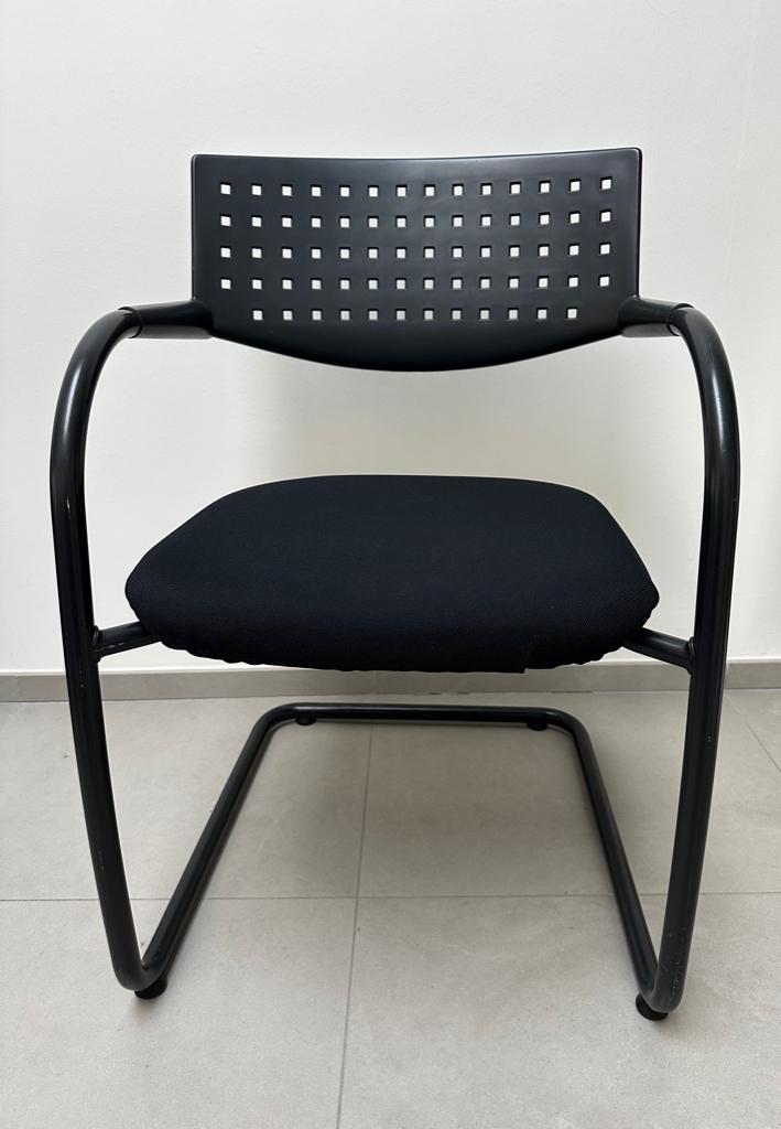 Vintage Vergaderstoel VITRA Visavis, Ophalen, Gebruikt, Zwart, Bureaustoel