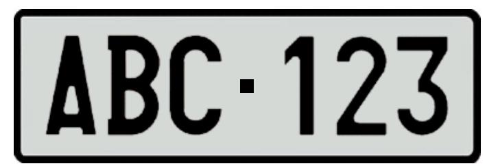 Plaque d’immatriculation 34x11cm noire/blanche, Autos : Divers, Tuning & Styling, Enlèvement ou Envoi