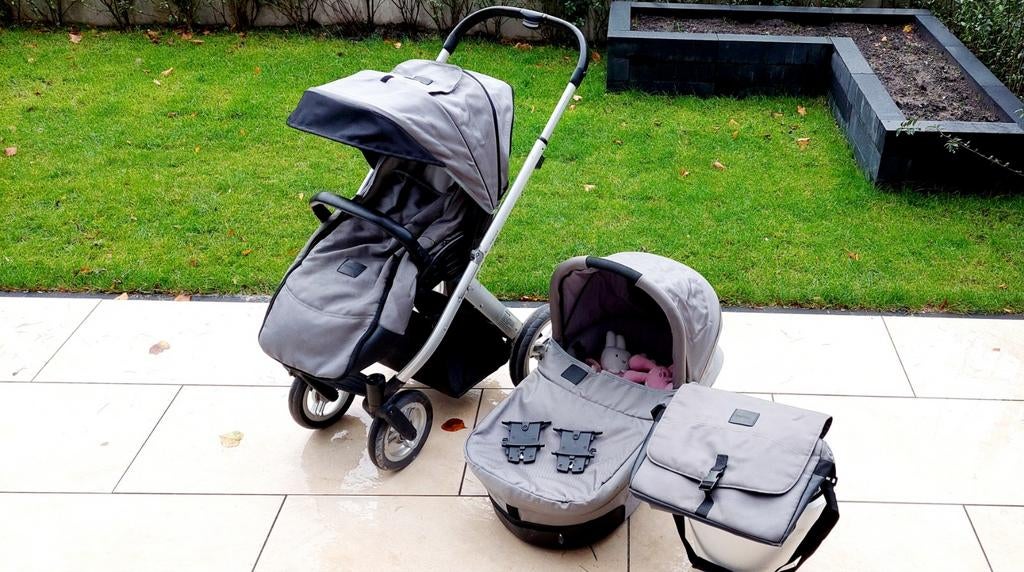 Kinderwagen met Aerosleep matras, Ophalen of Verzenden, Combiwagen, Mutsy, Verstelbare duwstang