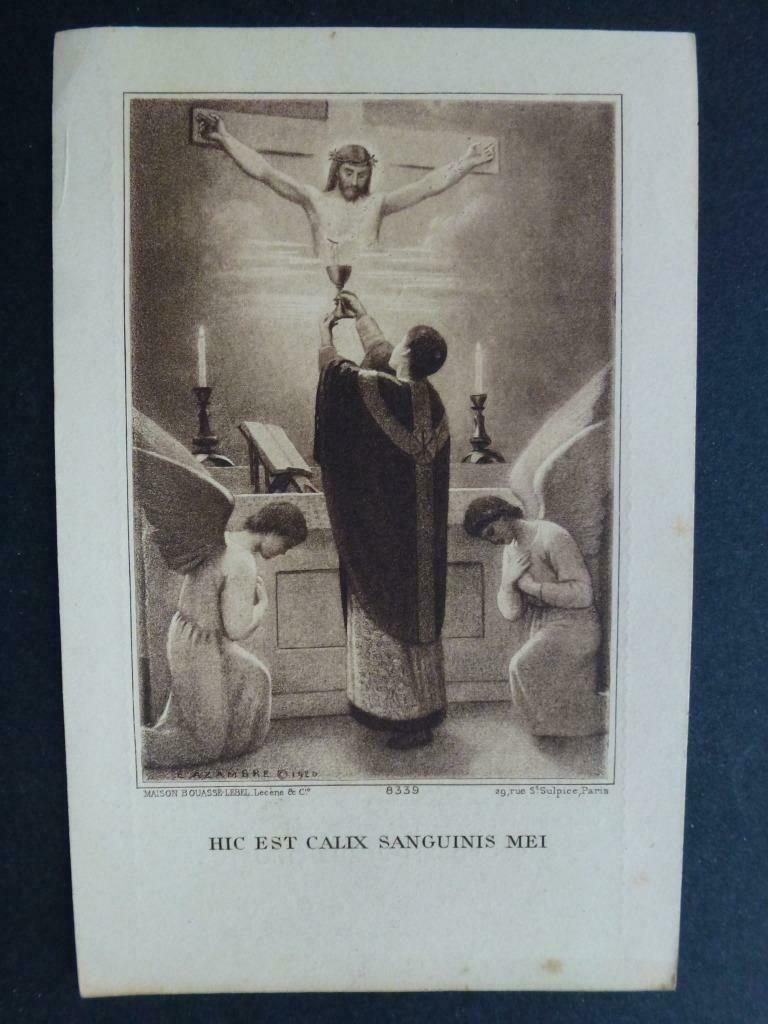 oud bidprentje 25 jaar  wijding Ernest Leirs 1927, Envoi, Image pieuse