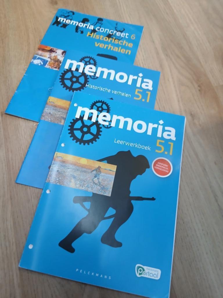 Memoria leerwerkboek 5.1 Pelckmans + boekje histo. verhalen, Livres, Livres scolaires, Comme neuf, Histoire, Enlèvement ou Envoi