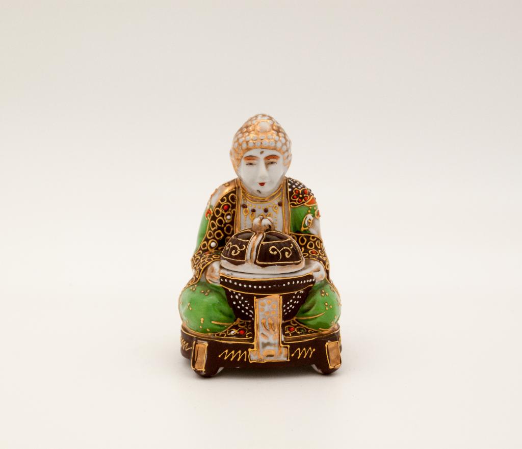 Satsuma koro met zittende Boeddha – ca.1930, Ophalen of Verzenden