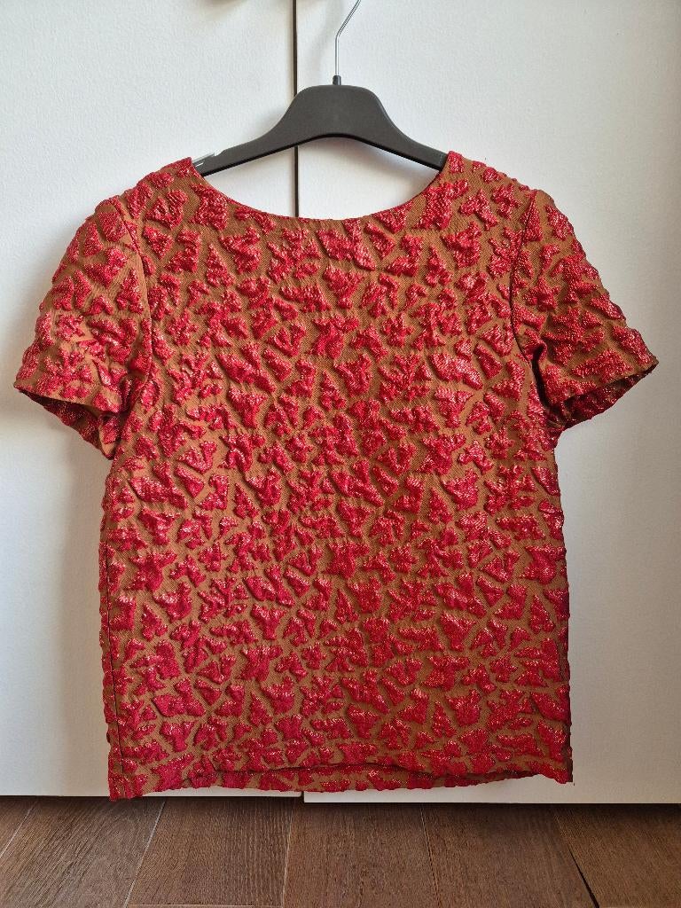 Prachtige zijden top Julia June - Maat 34/36 (XS/S), Ophalen of Verzenden, Maat 34 (XS) of kleiner, Rood, Julia June