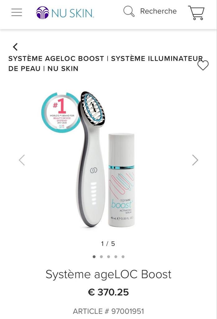 NuSkin Ageloc Boost + sérum, Comme neuf
