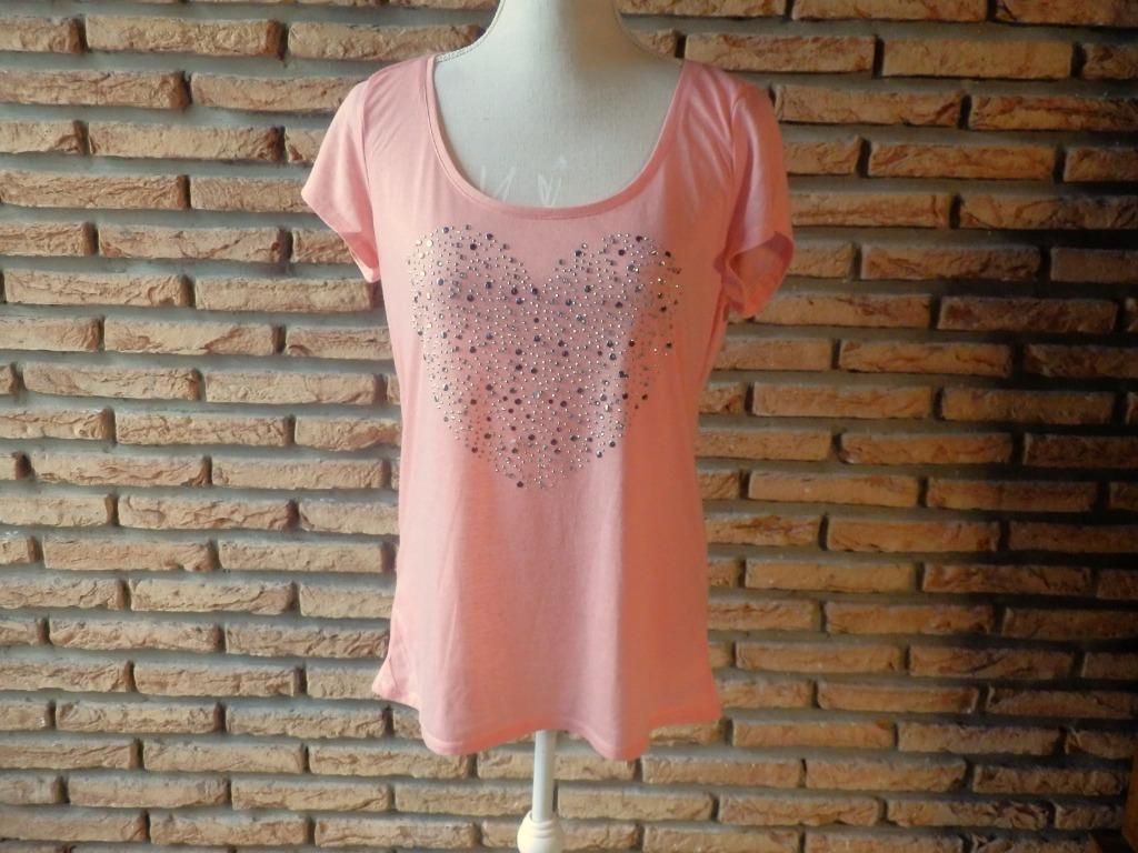 (115) - tee shirt femme t.L rose - jacqueline riu -, Kleding | Dames, Maat 38/40 (M), Ophalen of Verzenden, Korte mouw, Gedragen