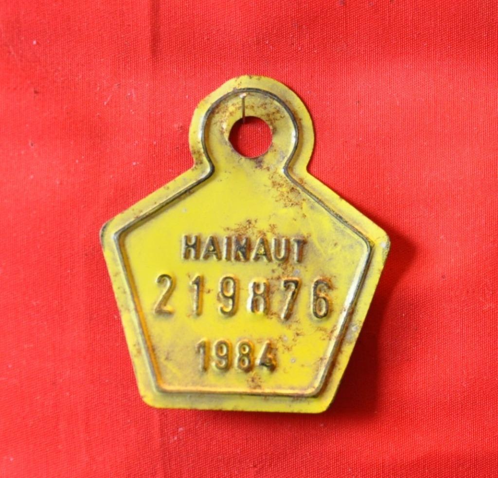 plaque de velo hainaut 1984, Ophalen of Verzenden, Gebruikt