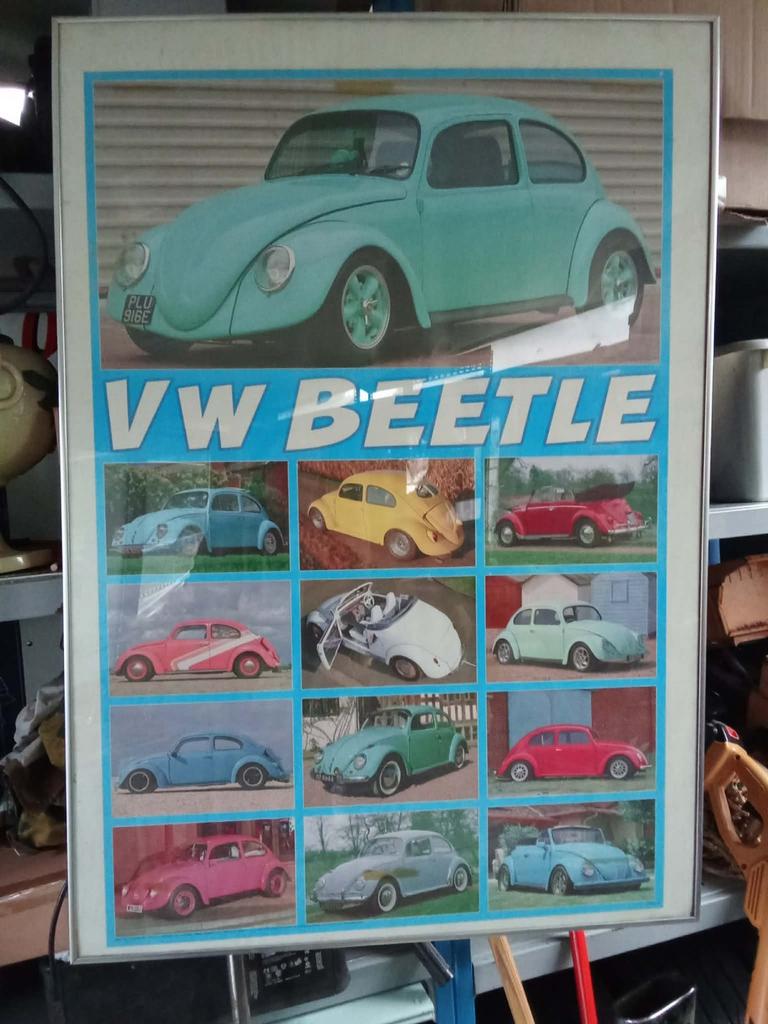 Poster VW BEETLE sous verre, Enlèvement