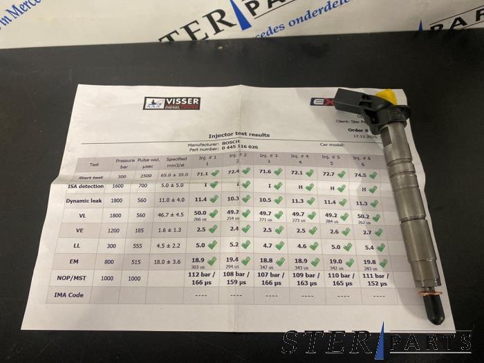 Injecteur (diesel) d'un Mercedes C-Klasse, 3 mois de garantie, Utilisé, -, -