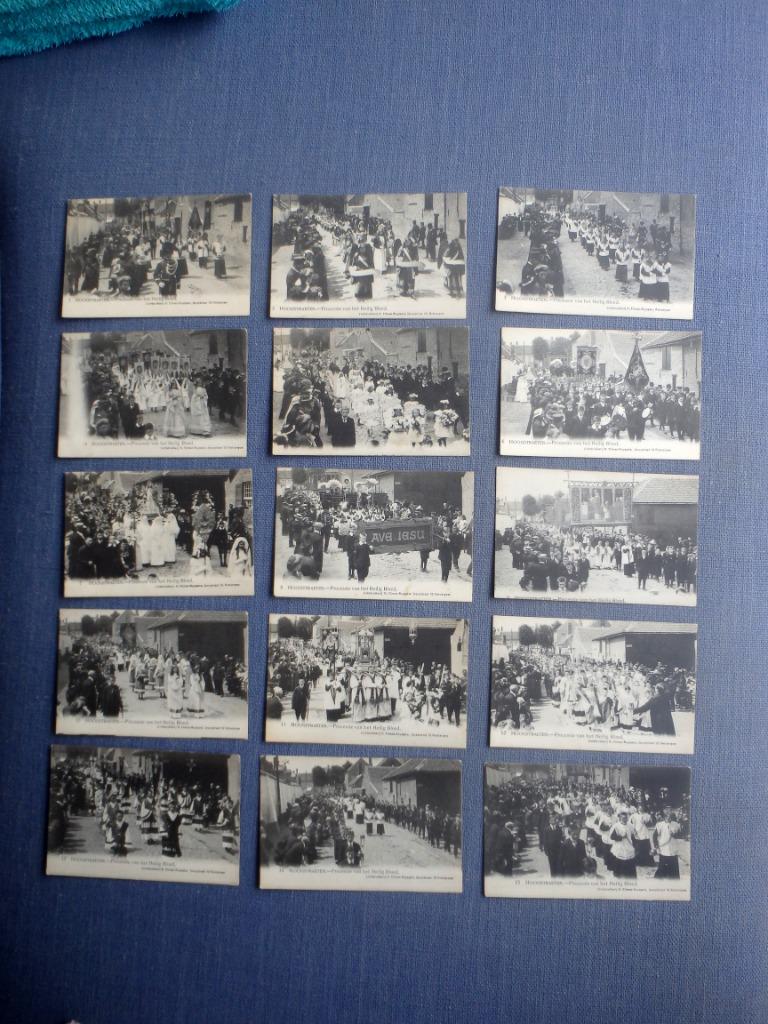 Série 15 ex. Hoogstraeten - Procession du « Saint-Sang » - 1, Enlèvement ou Envoi, Avant 1920, Non affranchie, Anvers