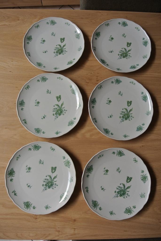 Set van 6 zeer oude Hutschenreuther-borden, Antiek en Kunst, Ophalen