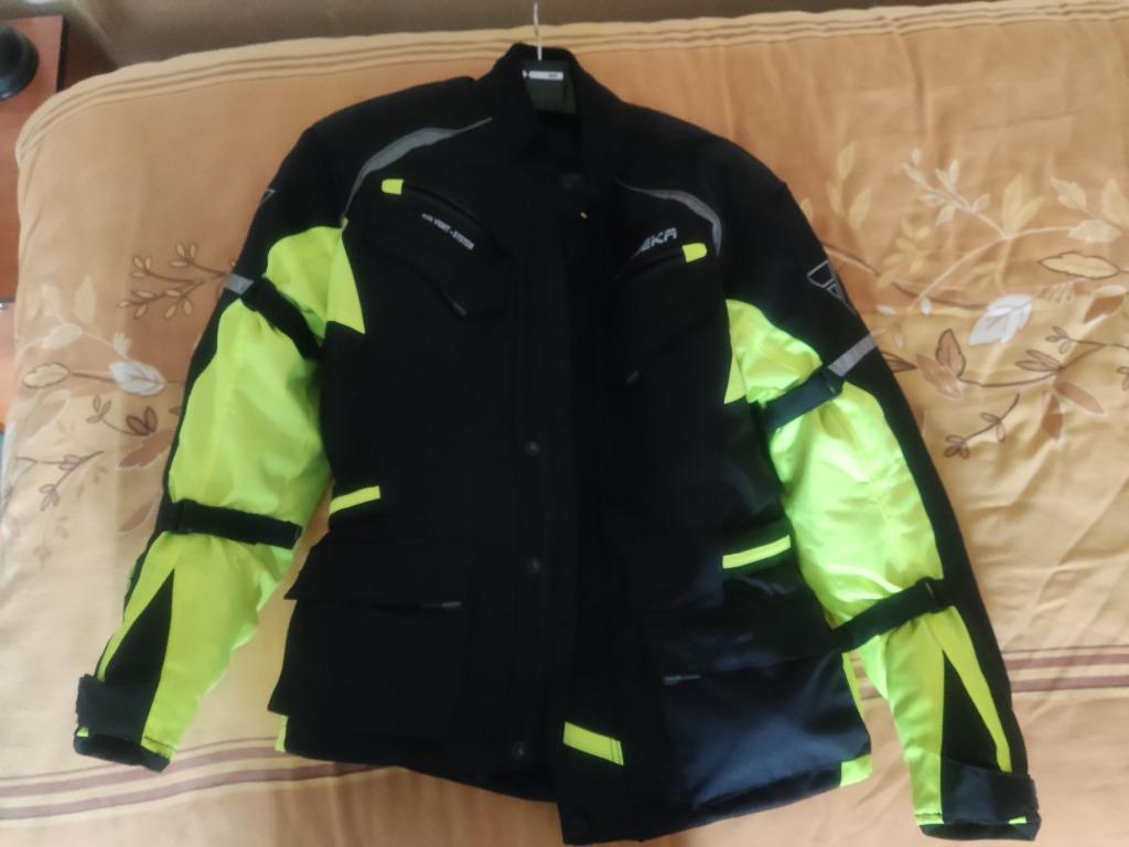 Veste moto modeka noire jaune fluo 2xl, Motos, Femmes, Manteau | tissu, Enlèvement, Neuf, sans ticket