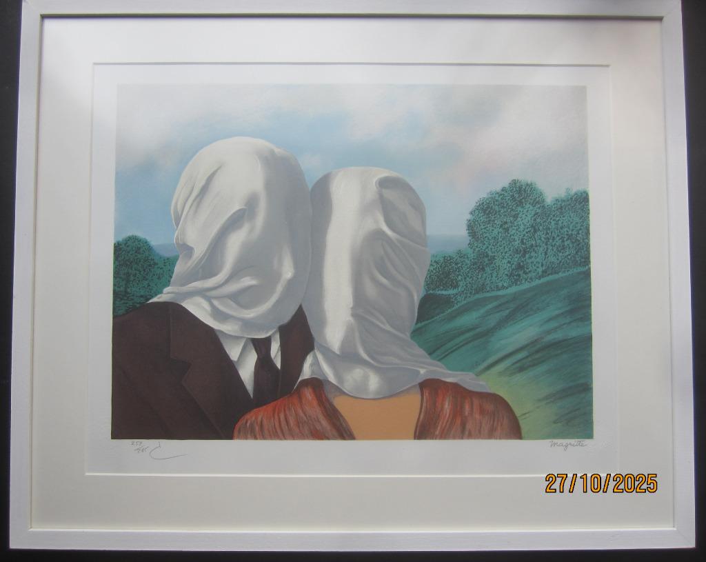 "Les Amants" - René Magritte, Antiek en Kunst, Kunst | Litho's en Zeefdrukken, Ophalen