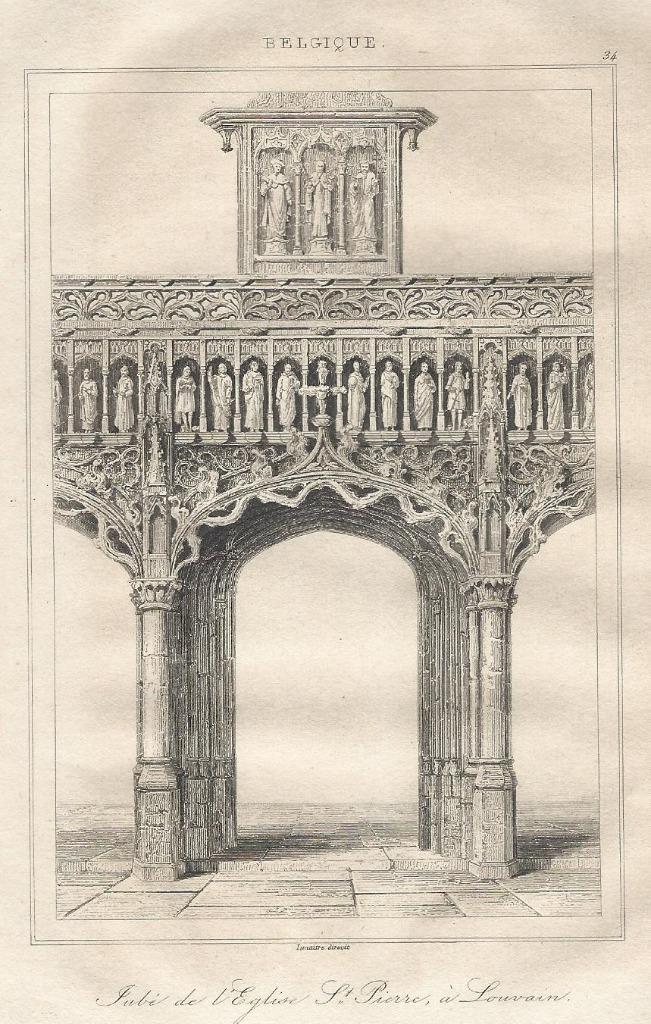 1844 - Leuven - koor van de Sint-Pieterskerk, Envoi