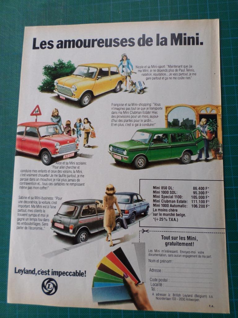Mini Leyland - publicité papier - 1979, Enlèvement ou Envoi, Utilisé, Autres types