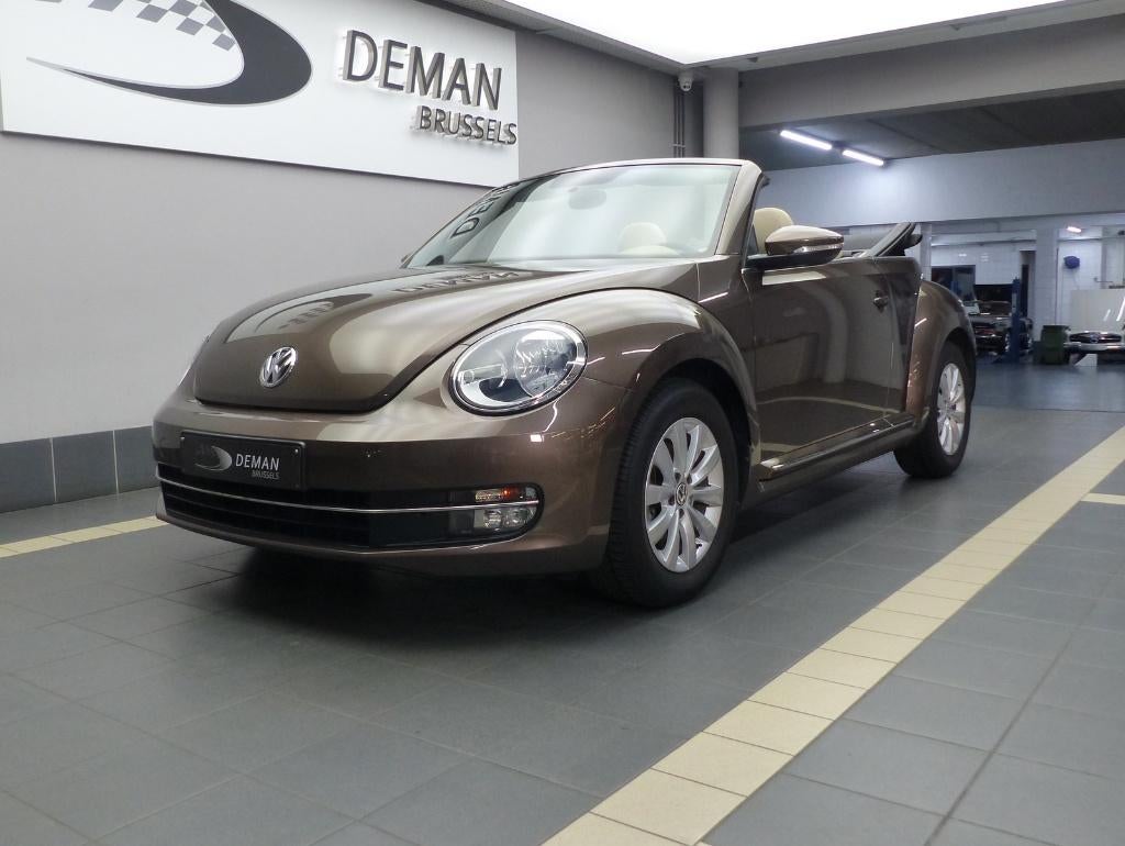 Volkswagen New Beetle metaalbruin Cab 1.2 TSI, Auto's, Volkswagen, Bedrijf, Te koop, Beetle (Kever), ABS, Adaptieve lichten, Airbags