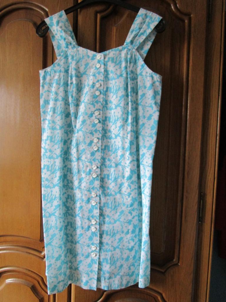 robe d'été et sa veste, Taille 42/44 (L), Confectionnée, Comme neuf, Bleu