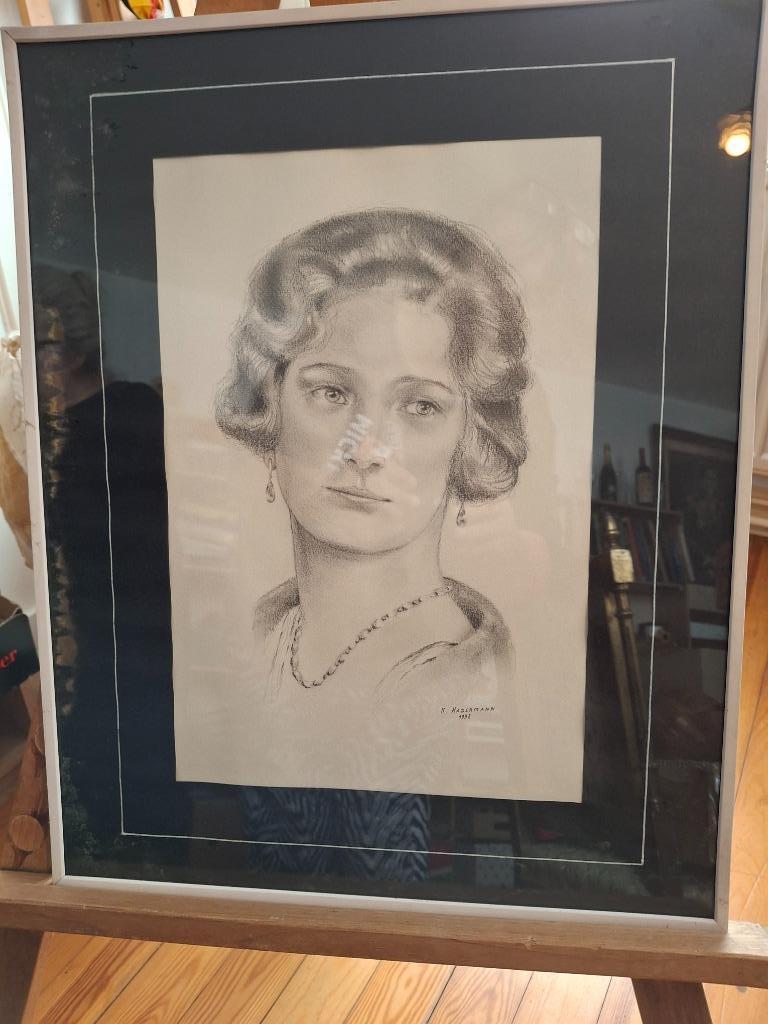 tekening Koningin Astrid, Ophalen of Verzenden, Gebruikt, Kaart, Foto of Prent