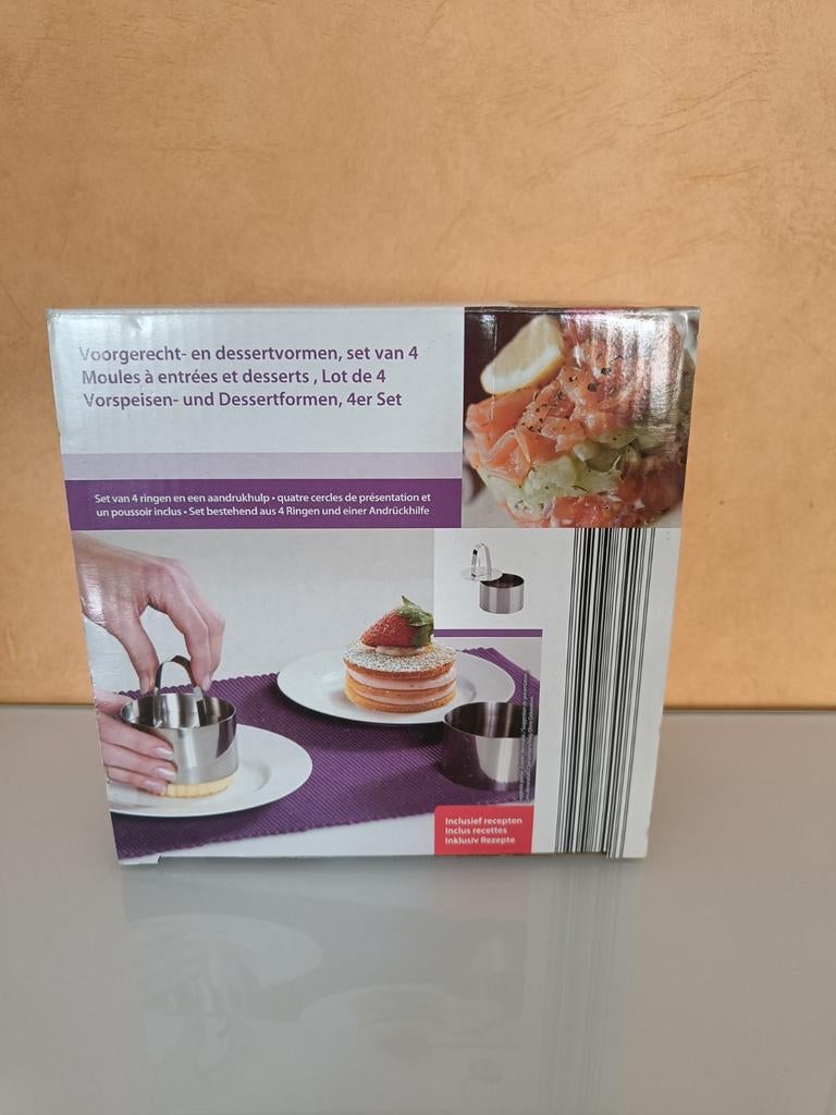 Moules à entrées et desserts, lots de 4, Ophalen, Nieuw, Bakvorm
