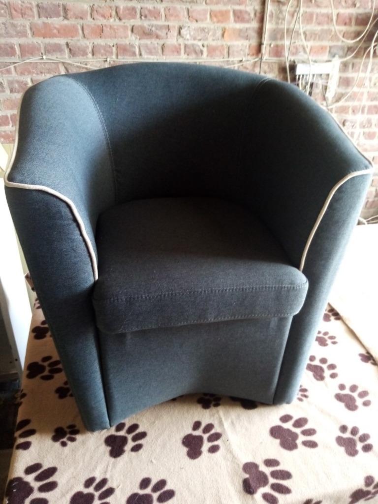 Clubseat in Jeansstof  Nieuw !!!, Ophalen, Eenpersoons, Minder dan 75 cm, Nieuw