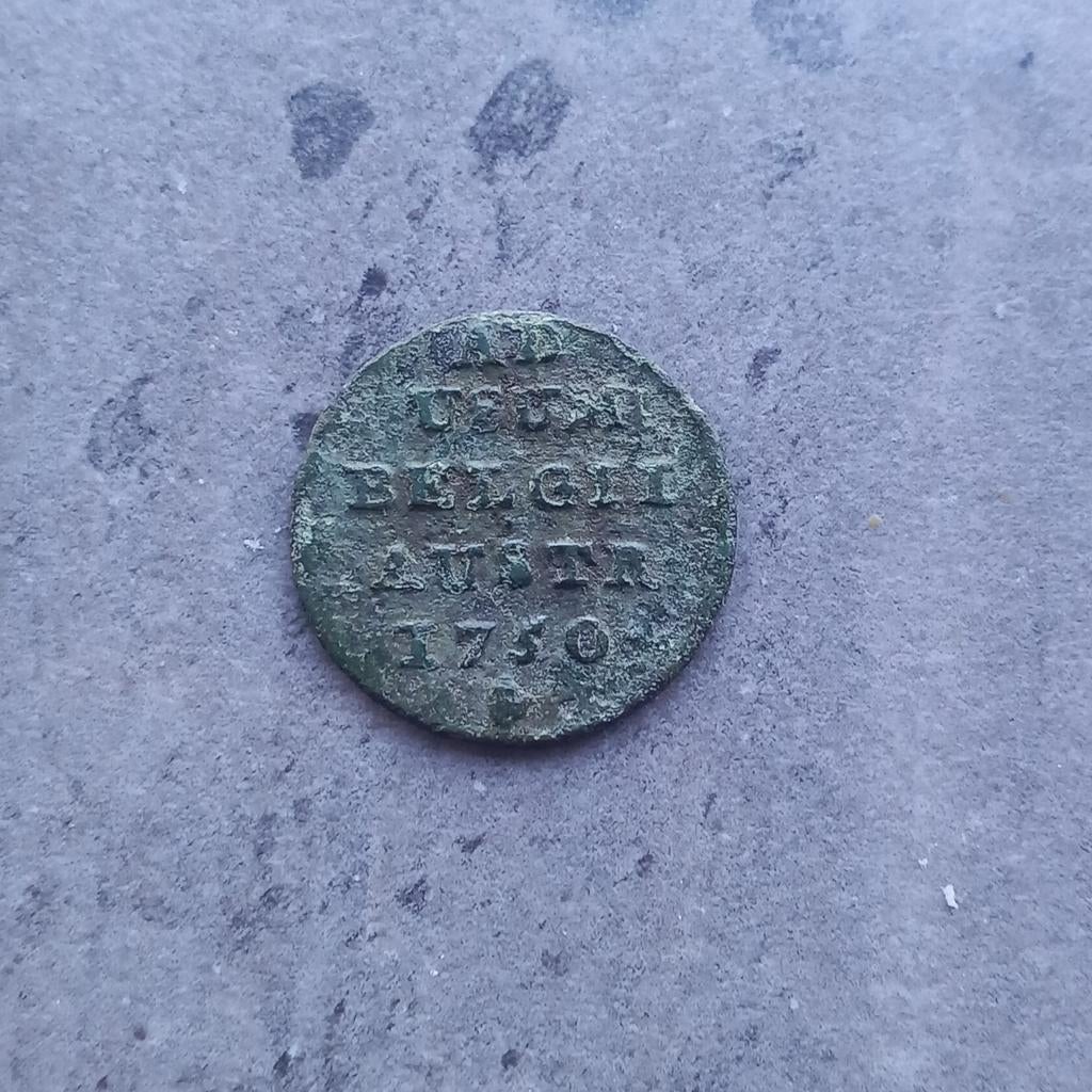 2 Liard belgie,Nederland Oostenrijk 1750, Postzegels en Munten, Ophalen of Verzenden, Oostenrijk