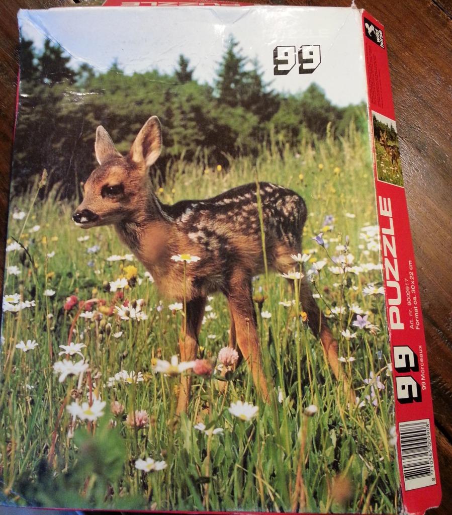 dieren puzzel hert Bambi 99 stuks, Enlèvement ou Envoi, Plus de 50 pièces, Utilisé
