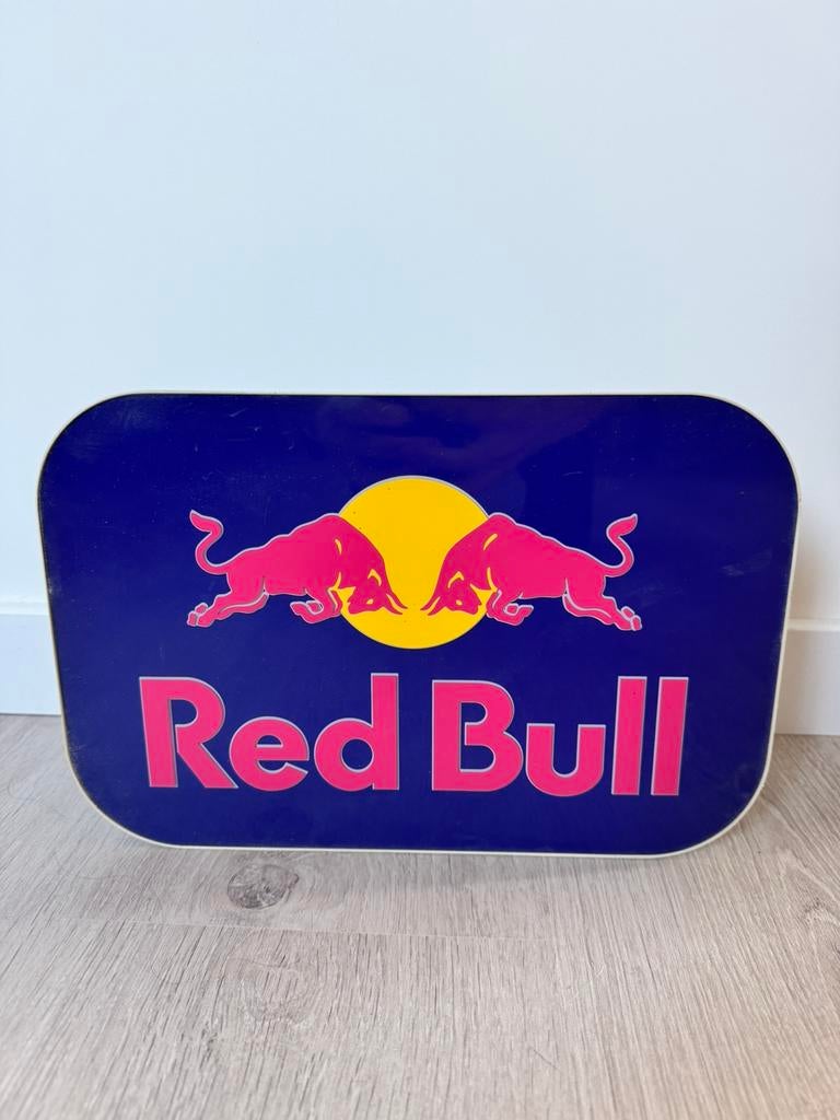 Reclamebord Redbull met verlichting, Enlèvement, Table lumineuse ou lampe (néon)