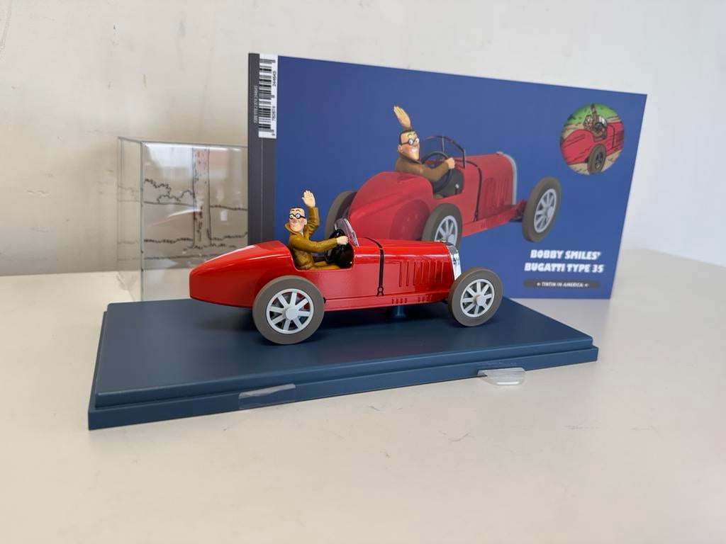 Kuifje Bugatti rscer 1 : 24, Ophalen of Verzenden, Kuifje, Zo goed als nieuw, Beeldje of Figuurtje