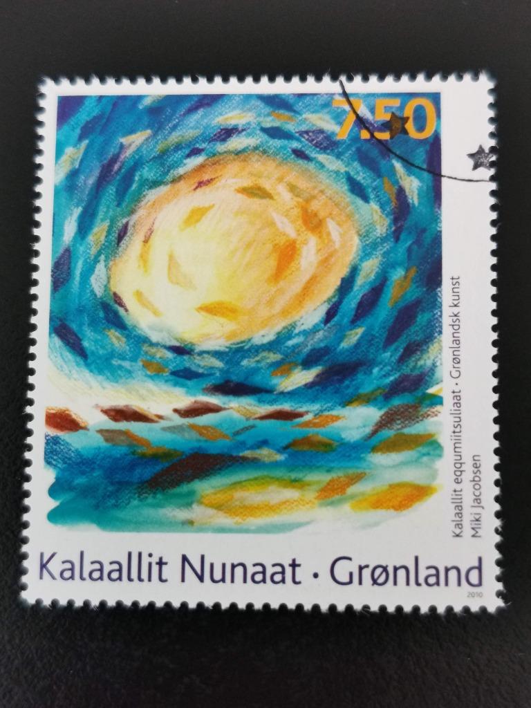 Groenland 2010 - kunst - Miki Jacobsen, Ophalen of Verzenden, Overige landen, Gestempeld