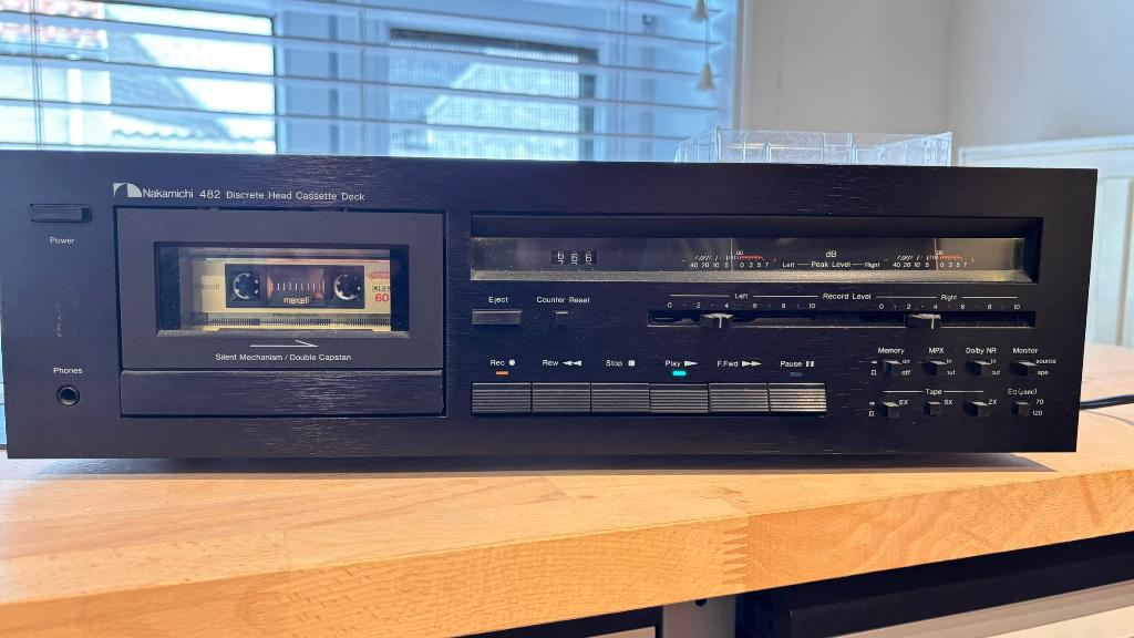Lecteur de cassettes discret à 3 têtes Nakamichi 482, Enlèvement, Simple, Autres marques, Tape counter