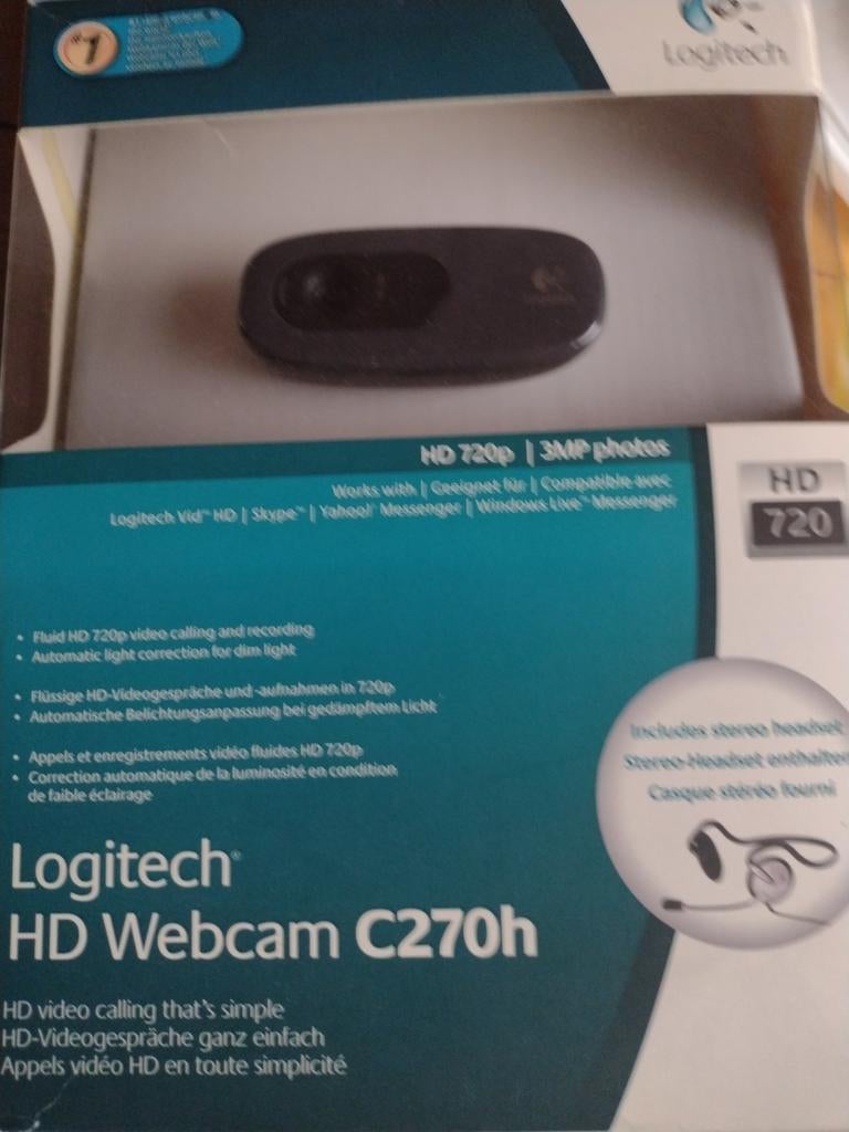 Logitech C270 webcam neuf jamais déballée, Computers en Software, Ophalen of Verzenden, Nieuw, Logitech, Windows