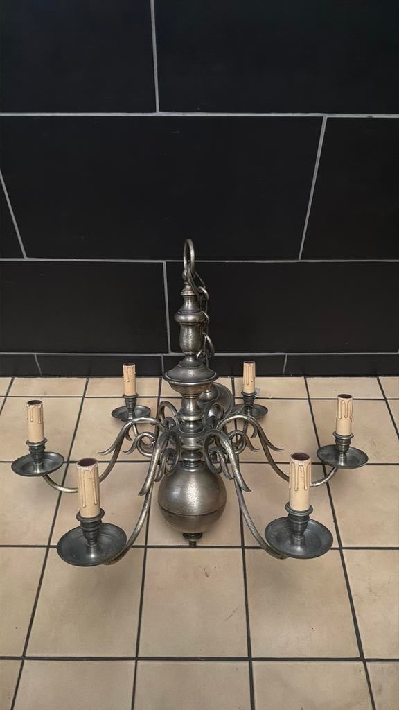 Verlichting met 6 kaarsen lampen, Huis en Inrichting, Lampen | Kroonluchters, Ophalen, Gebruikt